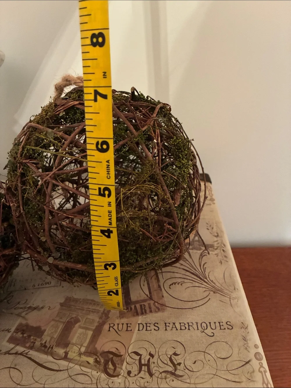 Natural Moss and Twig Decorative Spheres - Green & Brown